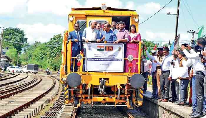 India launches restoration work for Northern railway line in Sri Lanka under grant assistance