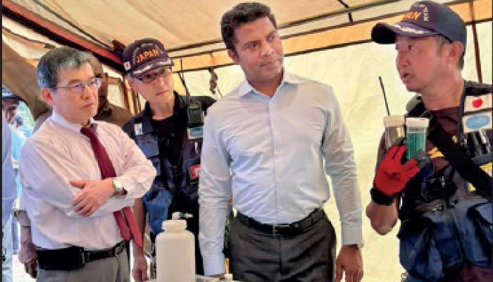 Health, Public Administration Ministers with Ambassador Isomata visit JDR Medical Team Chilaw site