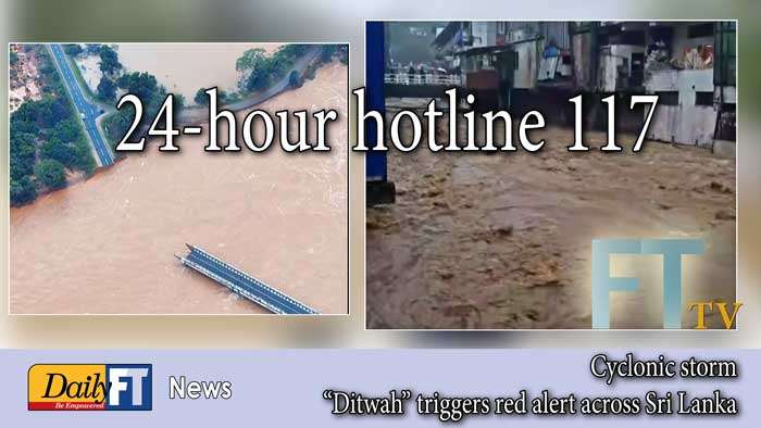 Cyclonic storm “Ditwah” triggers red alert across Sri Lanka