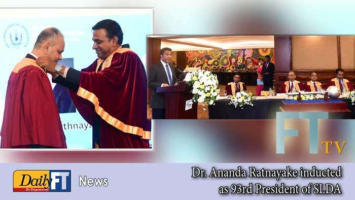 Dr. Ananda Ratnayake inducted as 93rd President of SLDA