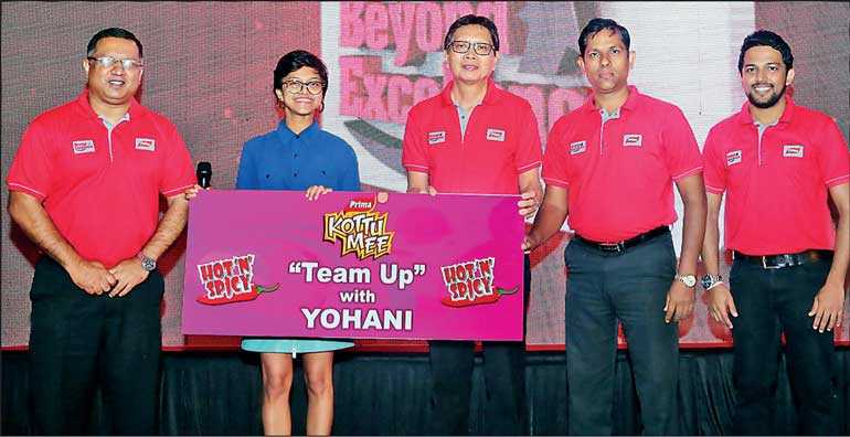 Yohani appointed Brand Ambassador for Prima KottuMee | Daily FT