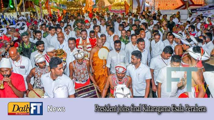 President joins final Kataragama Esala Perahera