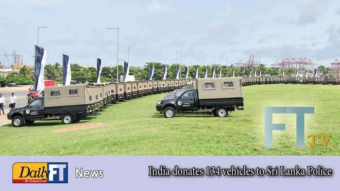 India donates 134 vehicles to Sri Lanka Police