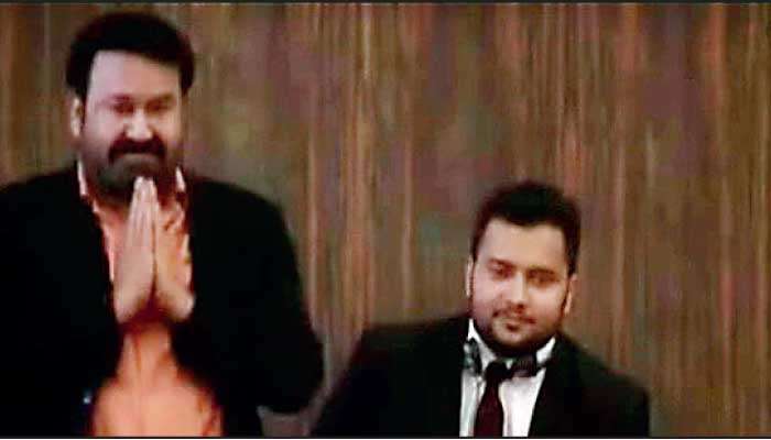 Indian actor Mohanlal visits Parliament