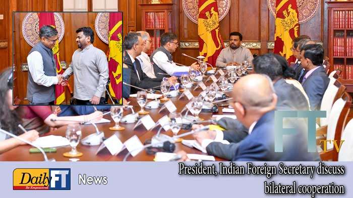 President, Indian Foreign Secretary discuss bilateral cooperation