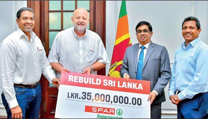 SPAR Group, South Africa, pledges Rs. 35 m to the ‘Rebuilding Sri Lanka’ Fund