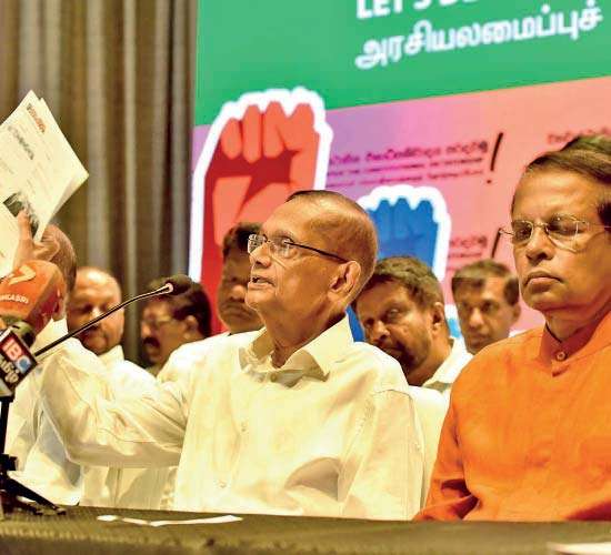 Opposition parties rally for Ranil