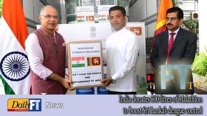India donates 500 litres of Malathion to boost Sri Lanka’s dengue control
