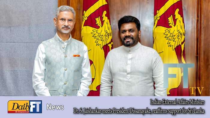 Indian External Affairs Minister Dr. S. Jaishankar meets President Dissanayake, reaffirms support for Sri Lanka