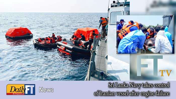 Sri Lanka Navy takes control of Iranian vessel after engine failure