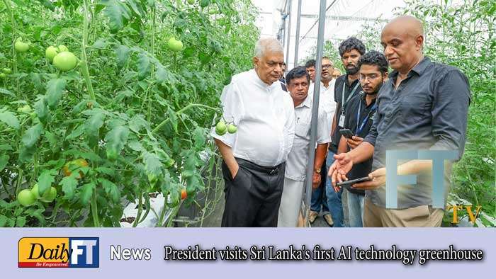 President visits Sri Lanka’s first AI technology greenhouse