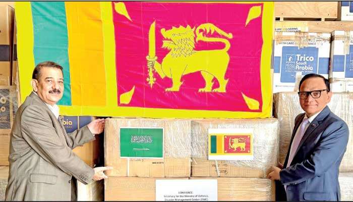 Embassy in Riyadh dispatches 3rd shipment  of relief items and cash contribution  of $ 19,000 as Ditwah disaster relief