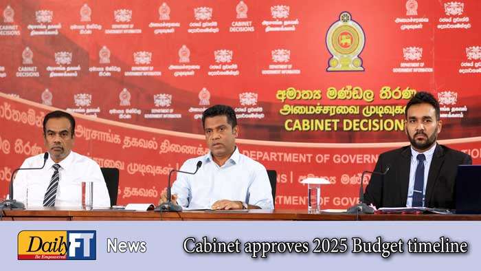 Cabinet approves 2025 Budget timeline