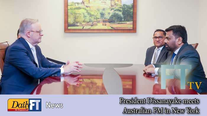 President Dissanayake meets Australian PM in New York