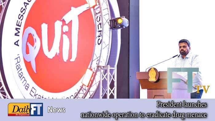 President launches nationwide operation to eradicate drug menace