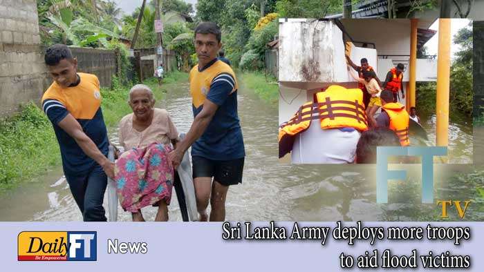 Sri Lanka Army deploys more troops to aid flood victims