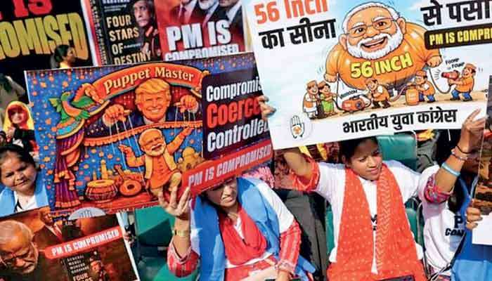 Protests erupt in Delhi as India dismisses Epstein file reference to Modi