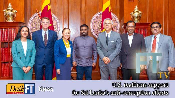 U.S. reaffirms support for Sri Lanka’s anti-corruption efforts