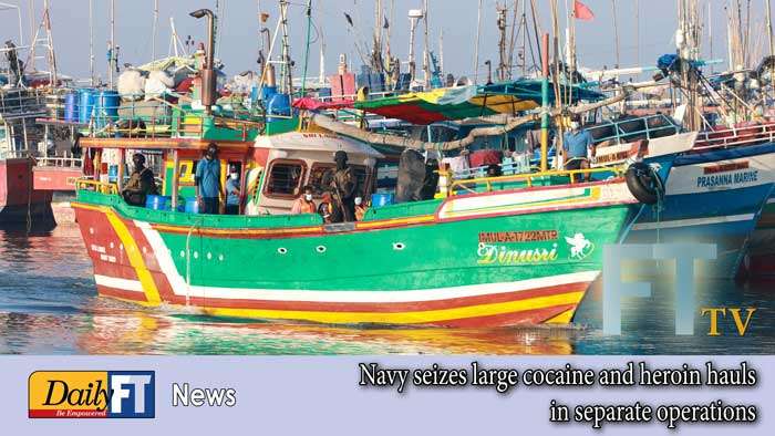 Navy seizes large cocaine and heroin hauls in separate operations