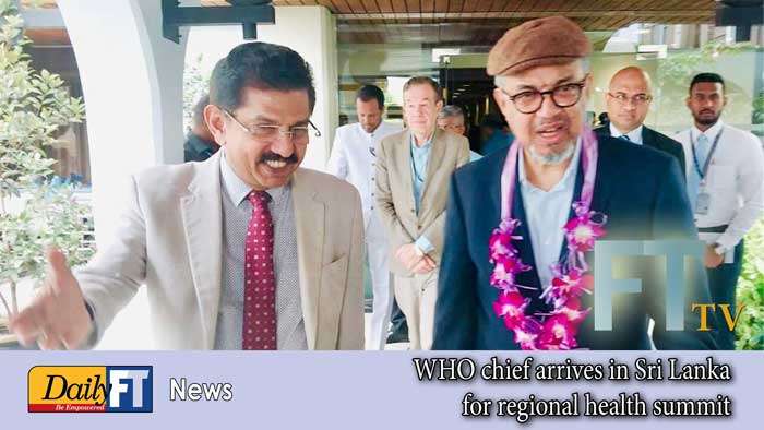WHO chief arrives in Sri Lanka for regional health summit