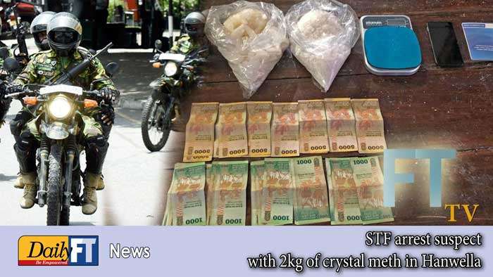 STF arrest suspect with 2kg of crystal meth in Hanwella