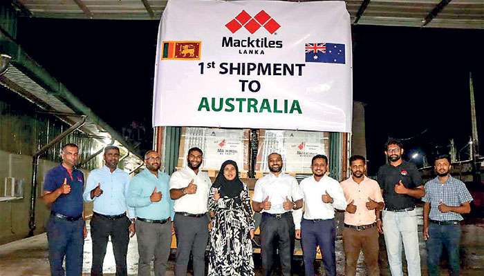 Macksons Tiles Lanka records first ever tile export to Australia