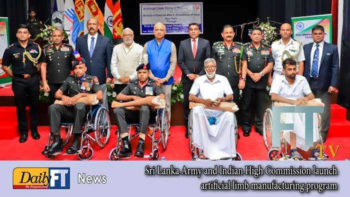 Sri Lanka Army and Indian High Commission launch artificial limb manufacturing program