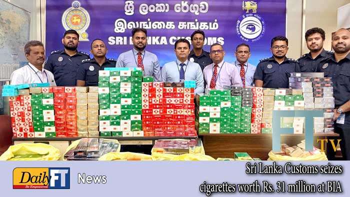 Sri Lanka Customs seizes cigarettes worth Rs. 31 million at BIA
