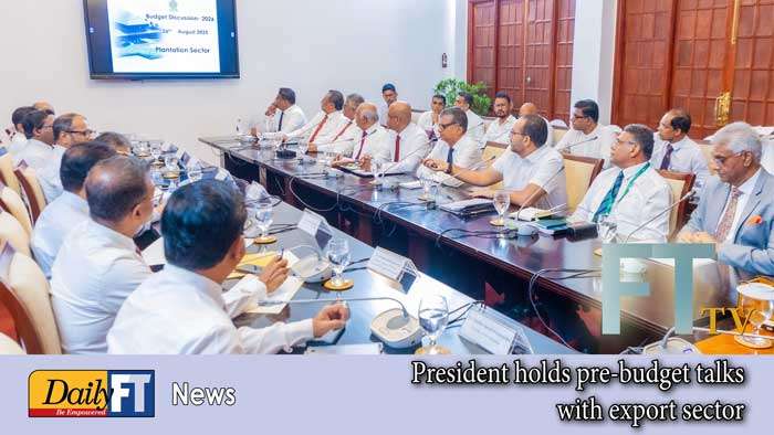 President holds pre-budget talks with export sector