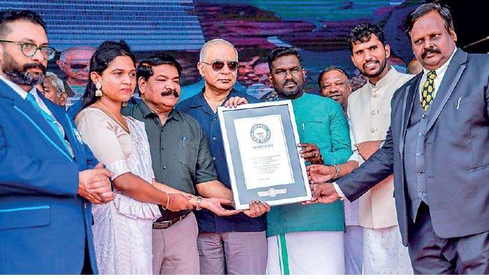 Over 5,000 dancers set Guinness World Record for largest Bharatanatyam lesson in Colombo