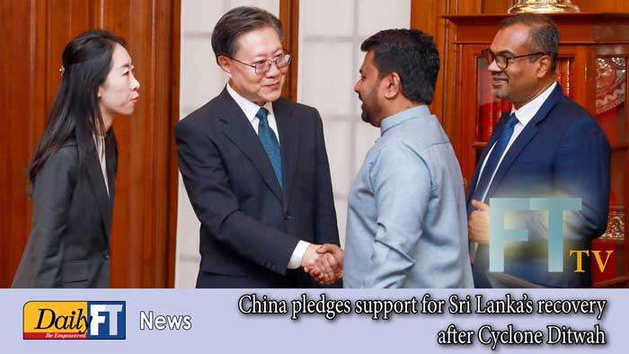 China pledges support for Sri Lanka’s recovery after Cyclone Ditwah