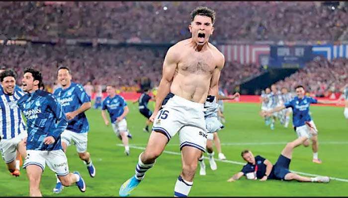 Real Sociedad upset Atletico Madrid to clinch fourth Copa del Rey title