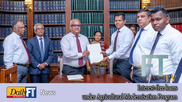Interest-free loans under Agricultural Modernisation Program