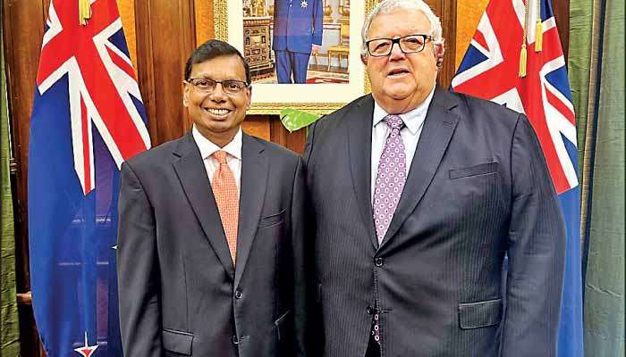 Lankan envoy in Wellington calls on Speaker of New Zealand Parliament