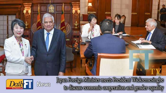 Japan Foreign Minister meets President Wickremesinghe to discuss economic cooperation and gender equality
