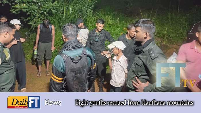 Eight youths rescued from Hanthana mountains