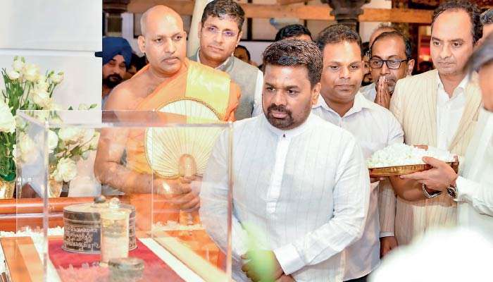 President pays homage to Sacred Devnimori Relics of Lord Buddha