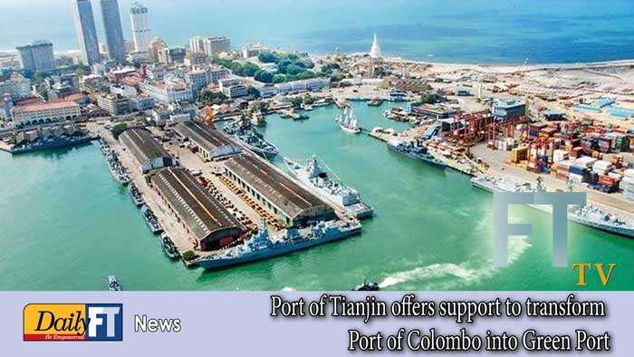 Port of Tianjin offers support to transform Port of Colombo into Green Port