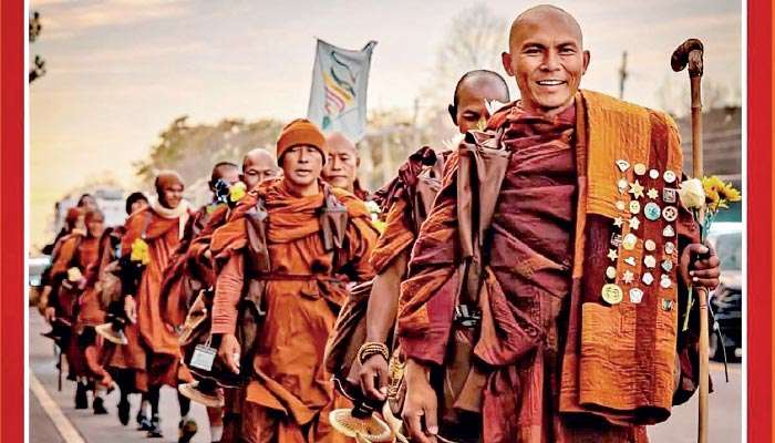 Monks’ epic journey for peace captivates people across America