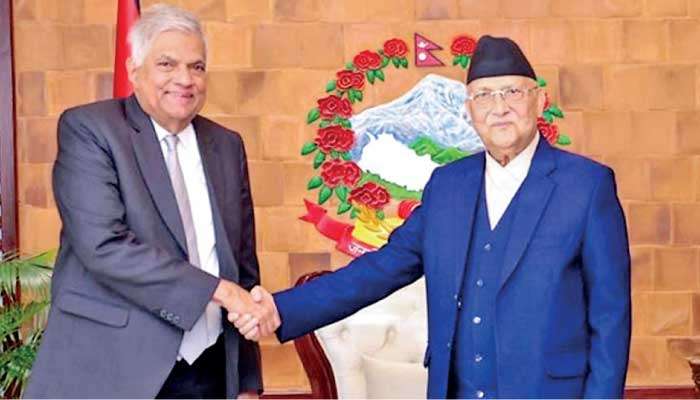 Ranil meets Nepal’s Prime Minister in private visit