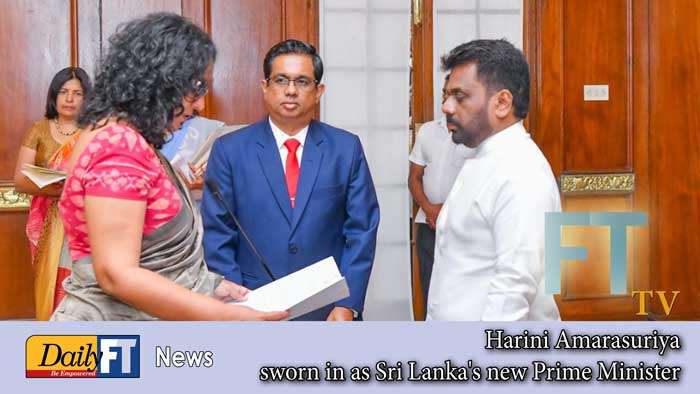 Harini Amarasuriya sworn in as Sri Lanka’s new Prime Minister