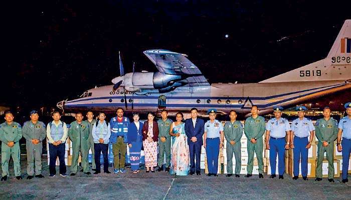 Myanmar aid flight arrives in Sri Lanka