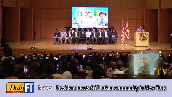 President meets Sri Lankan community in New York