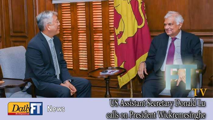 US Assistant Secretary Donald Lu calls on President Wickremesinghe