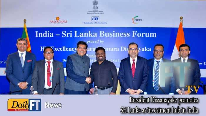 President Dissanayake promotes Sri Lanka as investment hub in India