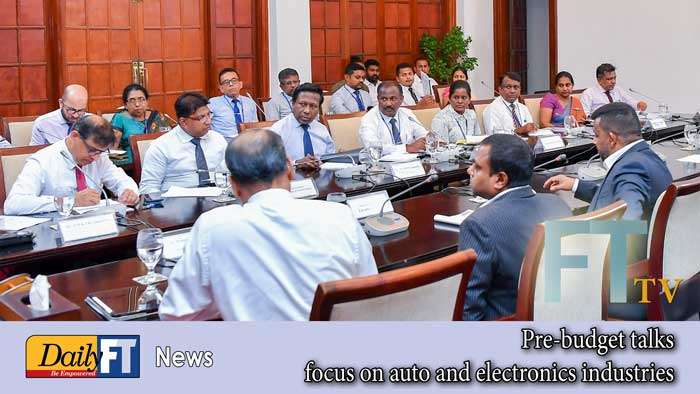 Pre-budget talks focus on auto and electronics industries