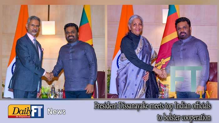 President Dissanayake meets top Indian officials to bolster cooperation