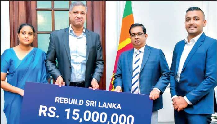 First Capital Holdings donates Rs. 15 m to ‘Rebuilding Sri Lanka’ fund