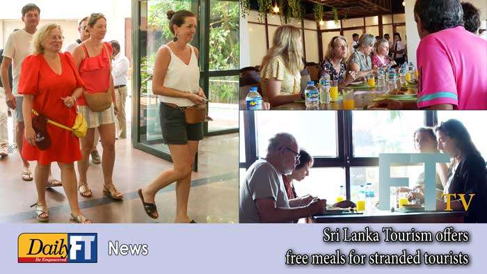 Sri Lanka Tourism offers free meals for stranded tourists