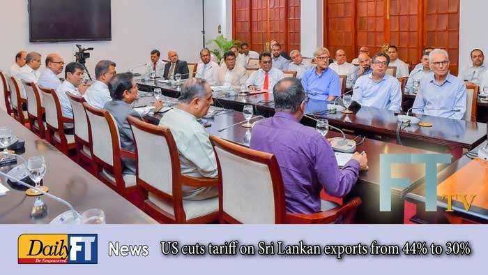 US cuts tariff on Sri Lankan exports from 44% to 30%